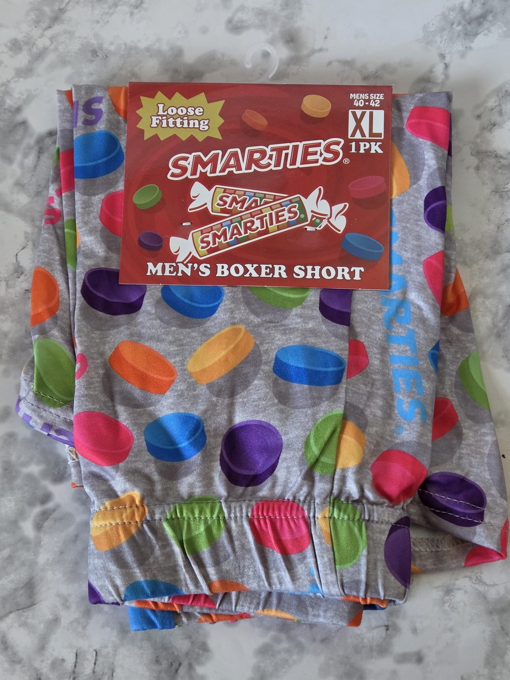 Men’s Boxer Shorts - XL (40-42) Smarties - Multicolor Candy Dot Print